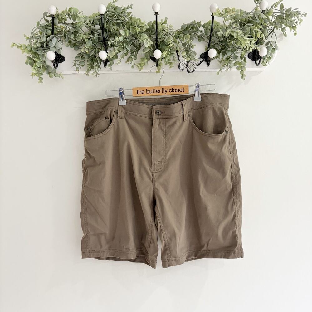 Prana men's zio brown shorts athletic outdoor size 38 VV5199